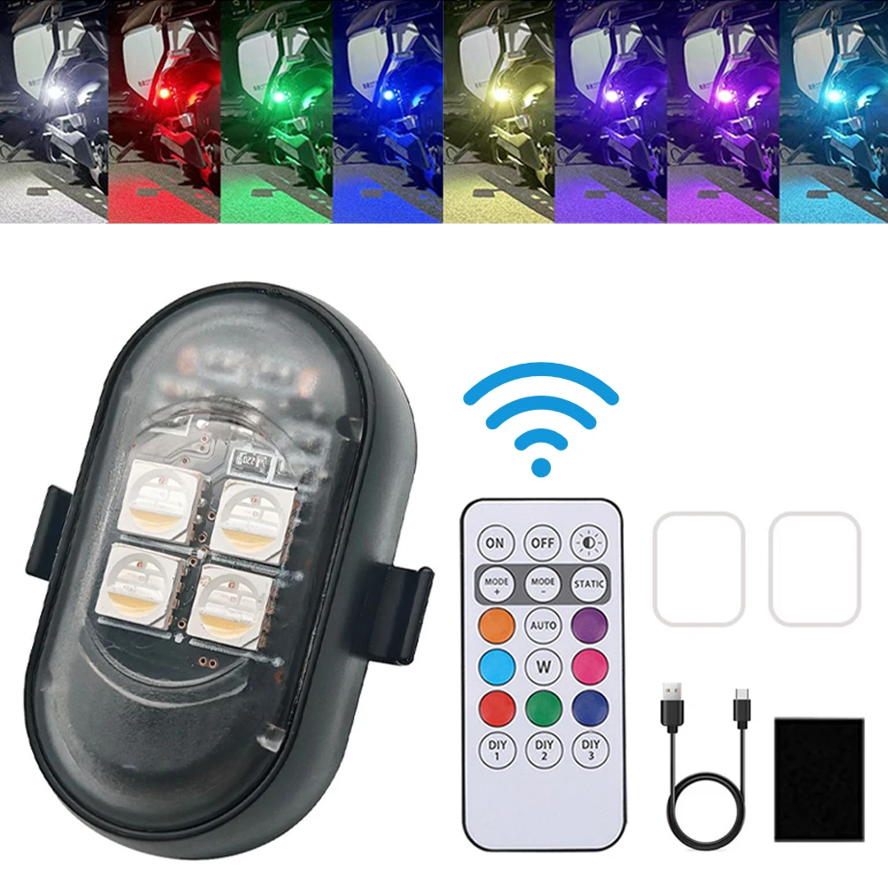 Drone Strobe Light - 1-8 قطع أضواء تحذير قابلة لإعادة