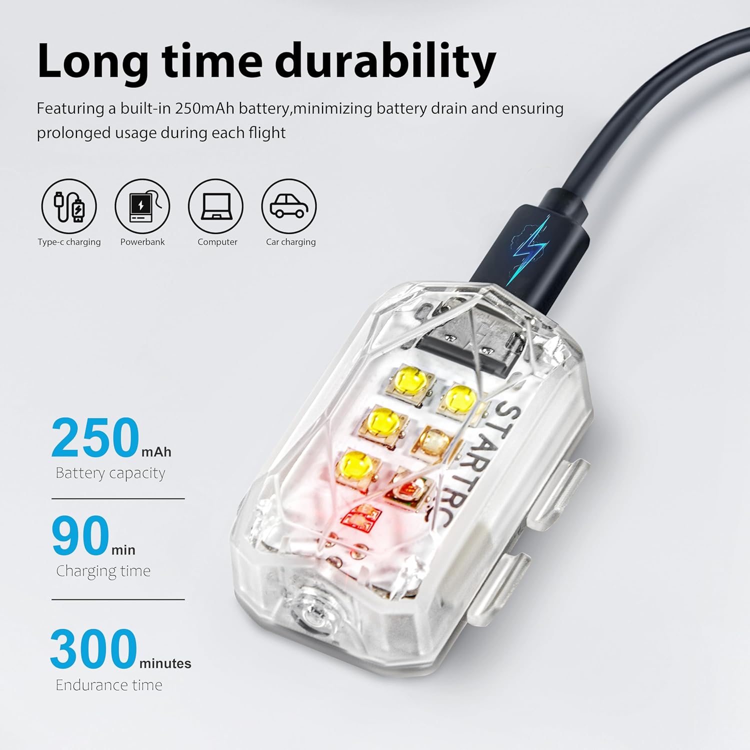 STARTRC الطائرة بدون طيار ضوء  - مراجعة Drone Strobe Light وسعره