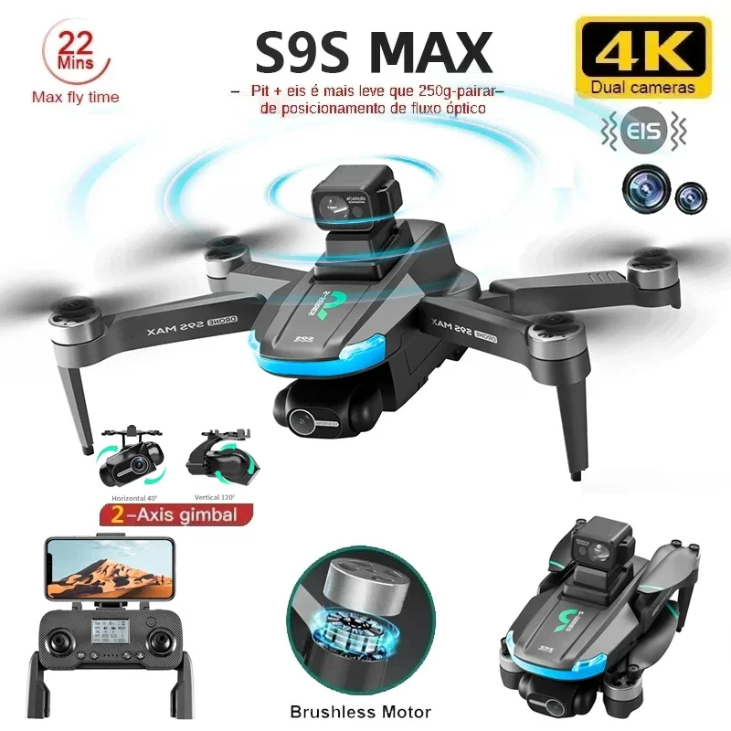 جديد S9S ماكس طائرة صغيرة بدون - مراجعة Drone Remote Controller Lanyard وسعره